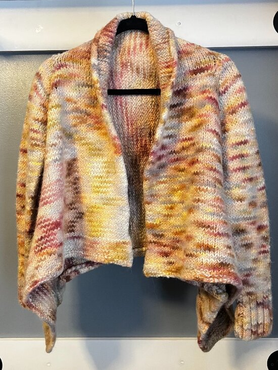 Anthropologie Free People Style Chunky Speckled Knit Open Cardigan Sweater S - Picture 2 of 3